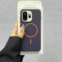 For OnePlus 15T Case Fashion Comfortable Feel Magnetic Corrugated Anti Fall Anti Fingerprint Protect Cover For oneplus 15T Shell OnePlus 15T violetinė