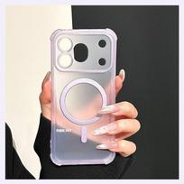 Case For Honor 600 Pro 5G Matte Soft TPU Transparent For Magsafe Four-corner anti-fall Protective Cover For Honor 600Pro Shell Honor 600 Pro šviesiai violetinė spalva