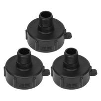 3Pcs IBC Tank Connector G34 Thread ABS Plastic Drain Adapter Replacement Valve FittingS60 BUT