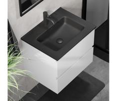 Vonios spintelė su kriaukle KENWOOD 61x52x45 cm balta/juoda