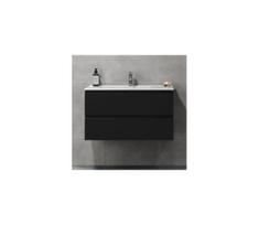 KENWOOD moderni vonios spintelė su integruotu praustuvu, 91 x 50 x 45 cm, juoda