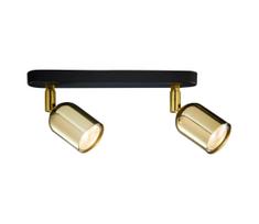 LED taškinis šviestuvas TOP 2xGU10/10W/230V juoda/auksinė