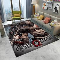 3D God of War Games Gamer Kratos HD Carpet Rug for Home Living Room Bedroom Sofa Doormat Decor,kids Area Rug Non-slip Floor Mat 40x60cm