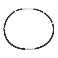 Negative Ion Metal Ring Silicone Sports Necklace Men Women Adjustable Magnetic Buckle Balance Necklace
