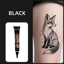 Kūno dažų pasta Lengvai tepama Tatuiruočių pasta Rankomis piešiama pasta Atspari prakaitui Laikinos tatuiruotės vaikams Kūno meno specialios juoda