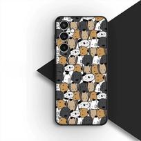 Cover for Samsung Galaxy S20 S22 S21 FE Ultra Plus A07 A17 A15 A16 A25 A57 A37 Casing Phone Case Paw France Bulldog Dog Art Galaxy S22 5G gray