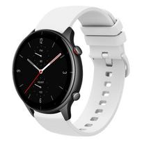 Skirta Amazfit GTR 2e 22mm vientisos spalvos minkšto silikono laikrodžio apyrankė For Amazfit GTR 2e balta