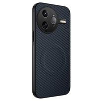 For Xiaomi POCO F7 Ultra Case Soft Silicone carbon fiber Magnetic Protective Back Cover Case For Xiaomi POCO F7 Pro Phone Shell For POCO F7 Pro mėlyna