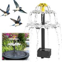 3-Tier Solar Bird Bath Fountain with Solar Panel Decorative Fountain Water Fountain with Birdbath for Garden Patio Yard and Deck China Mainland