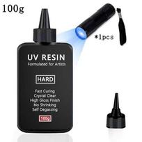 Crystal Clear Hard UV Resin Upgraded Formula Ultraviolet Fast Curing Resin for Jewelry Making, Hard Transparent Solar Cure Resin