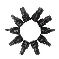 10Pcs Multi-Spline Screw Extractor Screw Extractor Kit Alloy Steel Damaged Screw Remover Set Easy Out Drill Bit Screws Bolt Stud