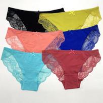 Apatiniai apatiniai moteriški kelnaitės Seksualūs nėriniai žemu liemeniu kasdieniai kelnaitės Hipster Moteriški apatiniai apatiniai apatiniai Intymūs 6 vnt. M