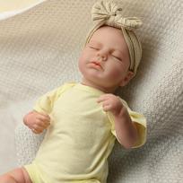 Reborn Bebe Loulou Naujagimio lėlės Miegantis kūdikis Rankų darbo Dažytas Realistiškas 3D odos efektas su matomomis venomis Lėlės žaislas 46cm cloth body