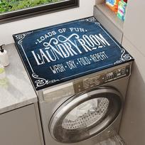 American Retro Drum Washing Machine Cover Pad: Absorbent, Non-Slip, Dirt-Resistant, Dust-Proof Crystal Velvet Protective Pad 20*30cm (Crystal Velvet, Small)