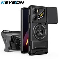 KEYSION magnetinis telefono dėklas ZTE nubia Neo 3 5G, su slankiojančia kameros apsauga, vertikali atrama, smūgiams atsparus dangtelis nubia Neo 3 5G for nubia Neo 3 5G juoda