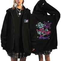 Arcane Jinx Zip Up Hoodies Anime Zipper Jackets Men Women Fleece Oversized Sweatshirts Fashion Hoody Hip Hop Hoodie Streetwear XS juoda