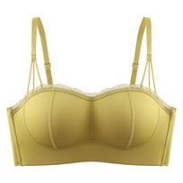 Women's Top Chest Thin Shoulder Strap Small Chest To Show Large Close Pair of Traceless Underwear 32/70AB geltona