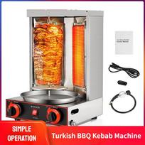 360 Degree Vertical Oven Gas Fuel Rotisserie Equipment Turkish BBQ Kebab Machine Rotary Barbecue Roast Grill Machine orange
