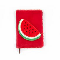 Custom A5 Plush Kiwi Fruit Velcro Diary Notebook