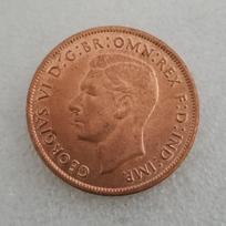 Antique 1937 Australian Brass Silver Dollar Round Collection 4406893