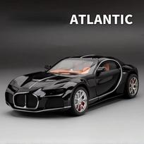 Naujas 1/24 mastelio modelinis automobilis, metalinis lietas modelinis automobilis su šviesomis, garsais, atitraukimo funkcija, super sportinis automobilis, tinkamas berniukų gimtadienio dovanoms juoda