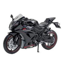 1/12 mastelio Suzuki GSX-R1000R lydinio lenktyninio motociklo modelis, metalo liejimo gatvės visureigio motociklo modelis, didelis modeliavimas juoda