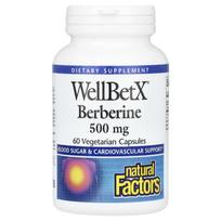 Natūralūs veiksniai, WellBetX berberinas, 500 mg, 60 daržovių kapsulių