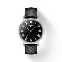 Tissot Leather Strap black Dial Men's Fashion Watch T109.410.16.053.00 juoda