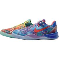 Nike Kobe 8 žemi vaikiški krepšinio bateliai Oranžiniai/Mėlyni/Žali/Raudoni Paaugliams FN0266-800 35.5