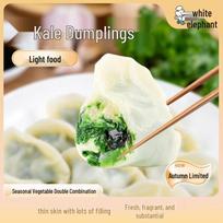 Baixiang Kale & Water Chestnut Vegetarian Frozen Dumplings