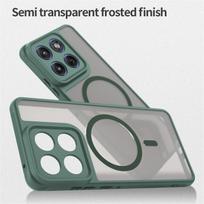 For Motorola Edge 70 Case Hard Matte Acrylic For MagSafe Magnetic Translucent Phone Cover For Moto Edge70 X70 Air Shell Bumper Motorola Moto X70 Air žalia