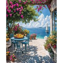 GATYZTORY Paint By Number Seascape Drawing On Canvas Sea DIY Pictures By Numbers Landscape Kits Hand Painted Painting Home Decor 30x20cm no frame