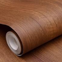 Light Walnut Wood Grain Self-Adhesive Film