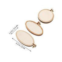 8Sets Mini Embroidery Hoop Pendants DIY Jewelry Making Charms for Necklace Bracelet Sweater Chains Craft Decorations Embroidery chaki