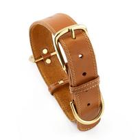 Medium-Large Dog Collar, No-Choke Design, Premium Cowhide, Ideal for Husky & Golden Retriever. Length: 32.5cm, Width: 2cm ruda