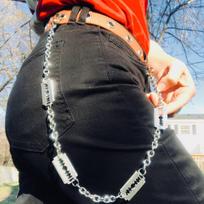 Personality Punk Sliver Color Razor Blade Tassel Pendant Tassel Pendant Side Waistband Chain for Women Hip Hop Rock Body Jewelry