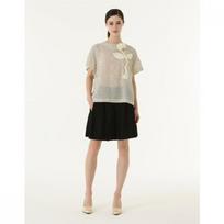 Son Jung Wan Pintuck Flare Linen Shorts Zsl5252021 blacks/55