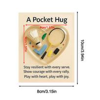Sports Hug Pocket Inspirational Keepsake Portable Encouragement Cards for Players Athletes Team Managers Fans Collectors During