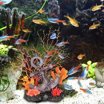 Coral Reef Anchor Ornament Statue Fish Tank Landscape Home Decor 6x3.3x11inch Multifunctional
