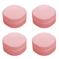 Square Cosmetic Cotton Pad Holder Clear Plastic Storage Organizers With Secure Lid For Bathroom Vanity Travel Essential raudona