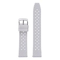 Breathable FKM Rubber Watch Strap 20mm 22mm Strap Quick Release Fluoro Rubber Watch Bands Waterproof Diving Rubber Watch Strap 22mm&Silver Buckle blue