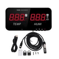 Room Temperature Humidity Gauge Industrial Temperature and Humidity Meter 13 Inch LED Display Greenhouse Hygrometer Thermometer