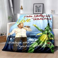 Tabaluga Filmas Spausdinta Flanelinė Antklodė Minkšta Šilta Lovos Užtiesalas Vaikų Miegamajam Sofai Namų Dekoras Dovana 80cm x 120cm gray