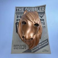 Full Face Horse Head Mask - Orange and White Pony Stage Prop gray
