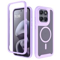 G87 G77 G67 G17 G06 G56 G86 Power 5G Belaidžio įkrovimo magnetinis galinis dėklas, skirtas Motorola Moto G86 Power G15 G35 G55 G 77 Buferis Capa MOTO G87 5G violetinė