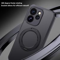 OPPO Reno 15 Pro dėklas Kietas su žiedu Stovas Magnetinis MagSafe Apsauginis galinis dangtelis Dėklas OPPO Reno 15F 15Pro telefono korpusui OPPO Reno15 Pro juoda