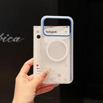For Xiaomi POCO F8 Ultra Case Fashion Hard PC Blue Magnetic MagSafe Protective Back Cover For POCO F8 Pro F8Ultra Phone Shell Poco F8 Pro skaidrios baltos spalvos
