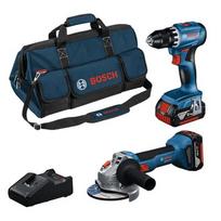 Akumuliatorinių įrankių rinkinys Bosch 0615A5007N; 18 V; 2x4,0 Ah akum.