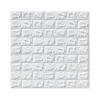Sienų 3D lipdukai WHITE BRICK, 70 x 77 cm, 3 vnt.