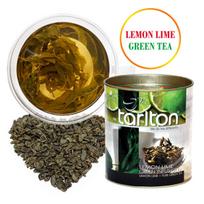 Citrina ir Kalkės Ceilono žalia biri didelių lapų arbata, Lemon Lime Green tea, Tarlton, 100g